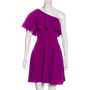 BLACK HALO One-Shoulder Mini Dress